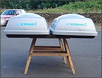 2 KAMEI Delphin 460 roof boxes